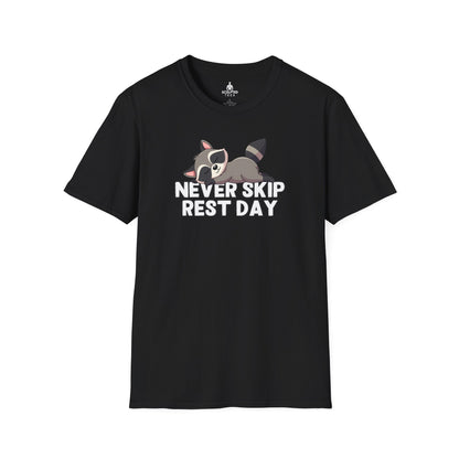 Never Skip Rest Day Racoon Tee