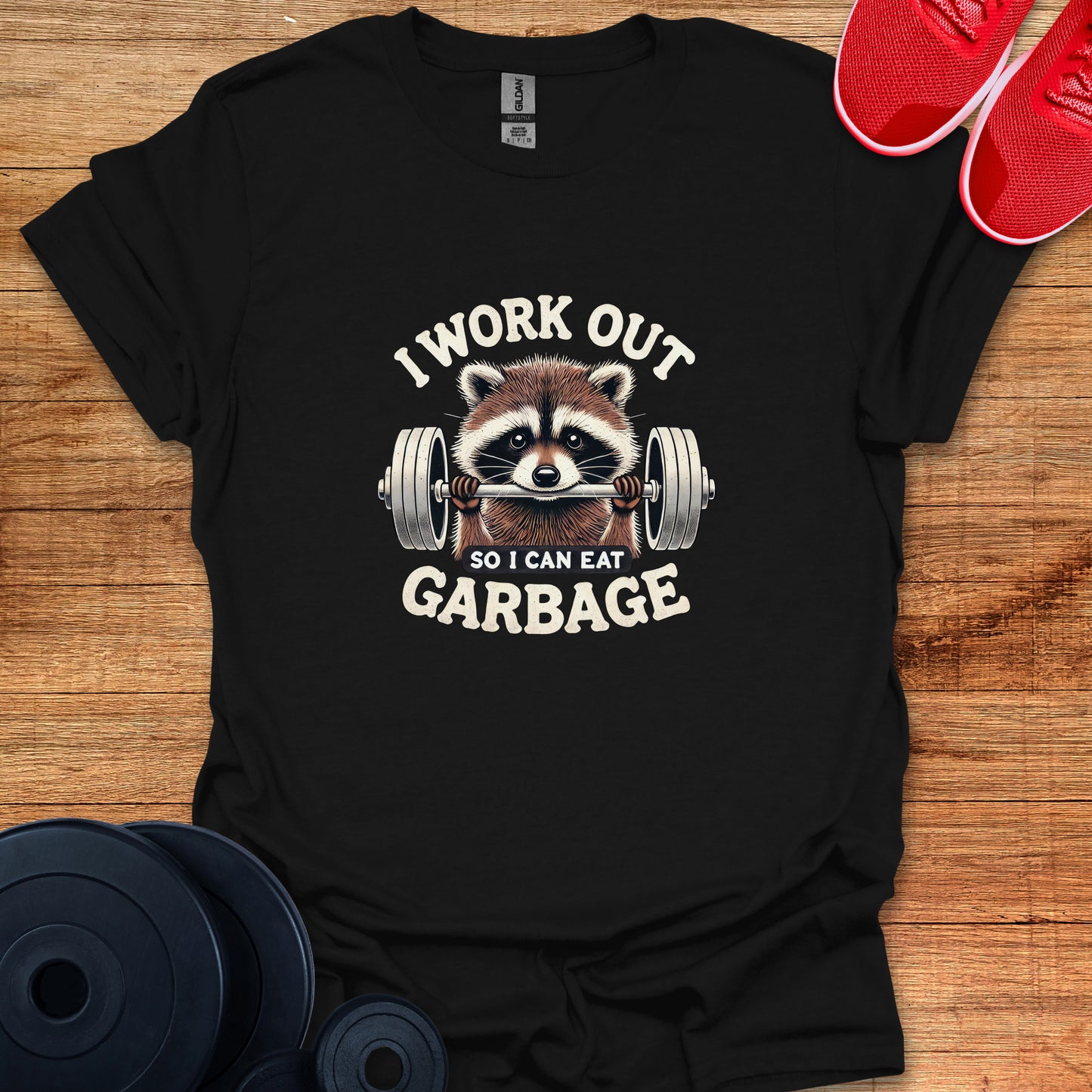 Workout Garbage Racoon T-Shirt