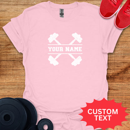 Barbells Custom Name - Personalized T-Shirt