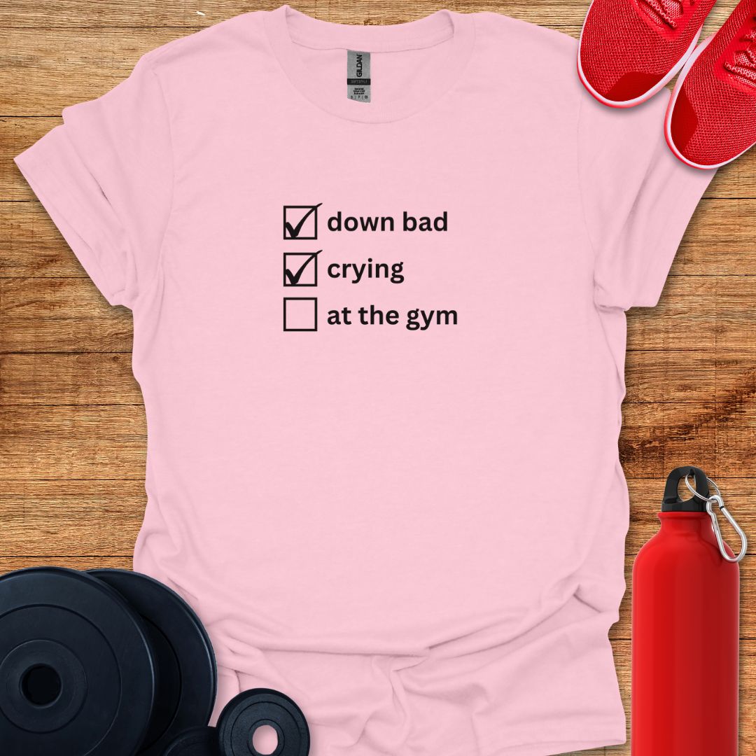 Down Bad Crying - Check Box Tee