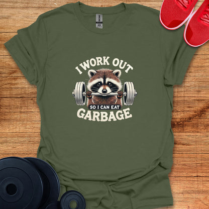 Workout Garbage Racoon T-Shirt