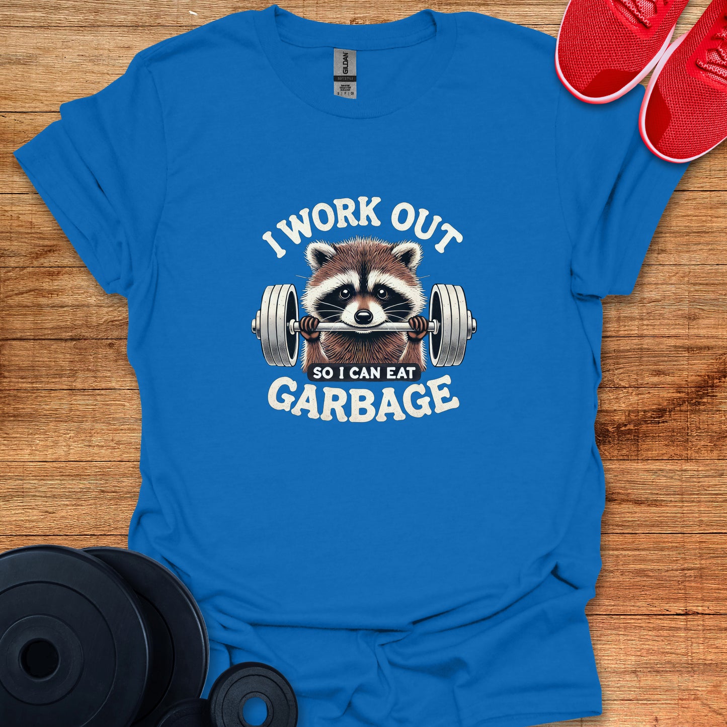 Workout Garbage Racoon T-Shirt